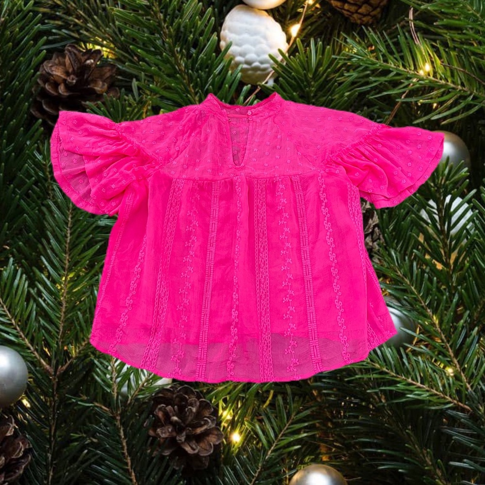 Bright Gemstone Pink Shirt Women’s Medium from Brand Aqua - Flowy and cute